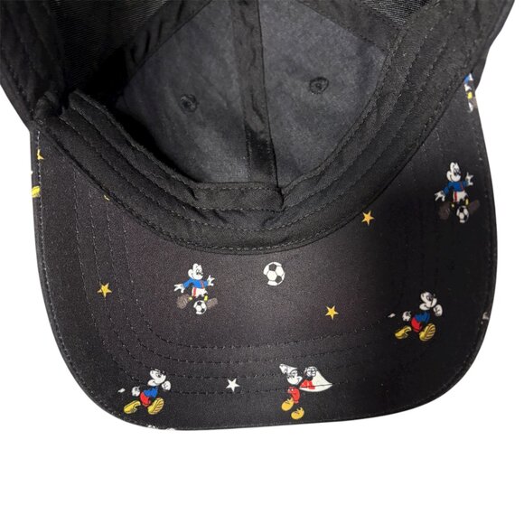 Mickey Mouse Black Sports Soccer Baseball Cap Hat Disney Unisex Adjustable - Picture 6 of 7